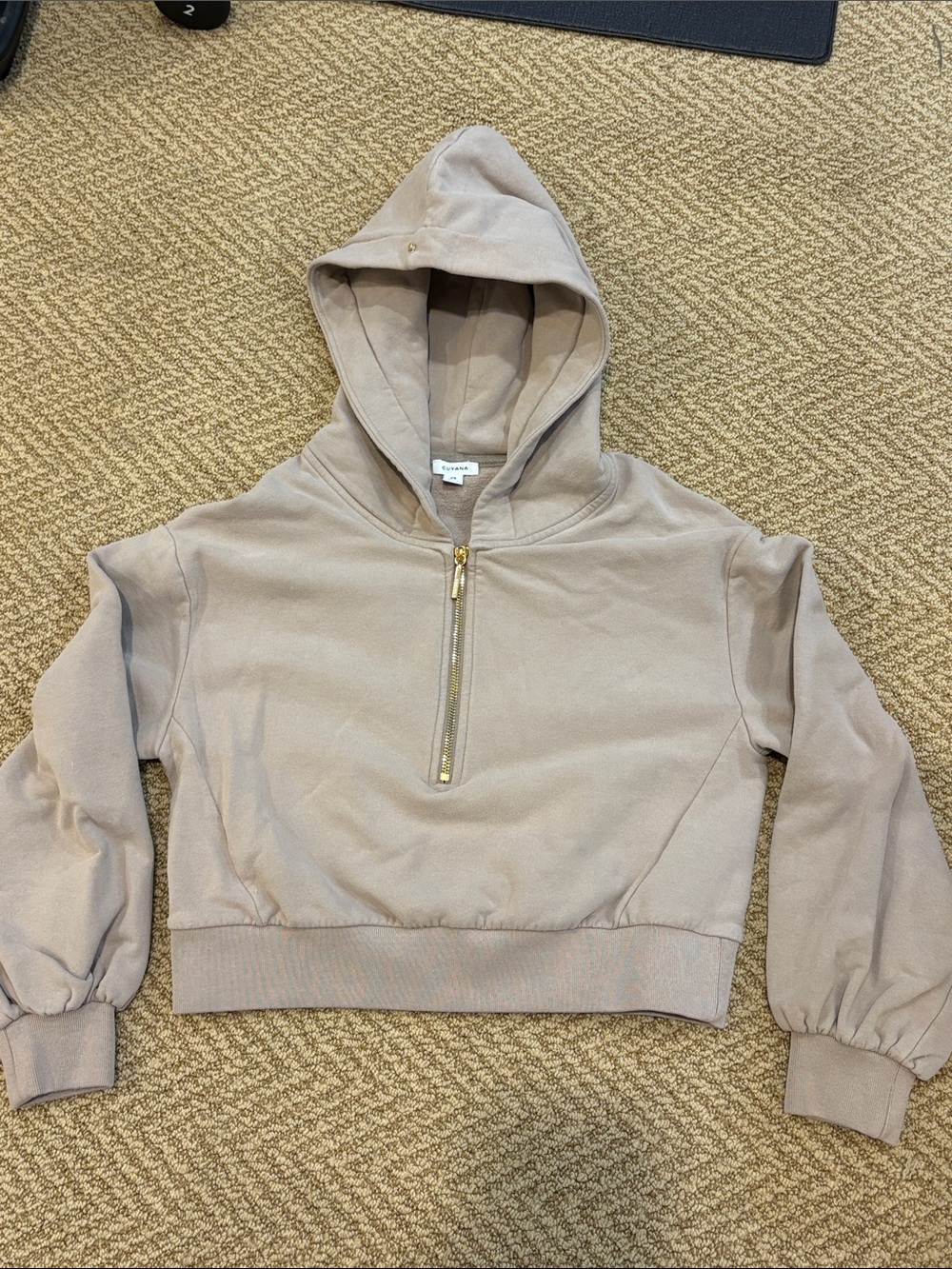 Cuyana Neutral Beige Hoodie